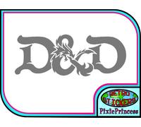 D&d Dungeon Dragoni Dadi Logo C Adesivo Vinile D20 Auto Laptop Tablet Finestra