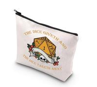 D&D Gift - Sacchetto con cerniera per dadi con scritta "The Dice Giveth and The Dice Taketh", Wt-taketh Away, BORSA