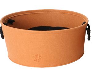 D&D HOME Cesto in Feltro per Gatti, Arancione - M