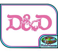 D&D Logo C Adesivo In Vinile Gioco Da Tavolo RPG Muro Finestra