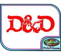 D&D Logo C Adesivo In Vinile Gioco Da Tavolo RPG Muro Finestra