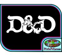 D&D Logo C Adesivo In Vinile Gioco Da Tavolo RPG Muro Finestra