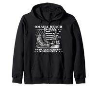 D-Day 2026 82nd Anniversary Normandy D-Day Omaha Beach 1944 Felpa con Cappuccio