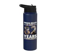 D-day 2026 82nd Anniversary Normandy D-Day Omaha Beach 1944 Stainless Steel Insulated Water Bottle