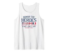 D-Day 6 Giugno 1944 Honor The Heroes Distressed Print Canotta
