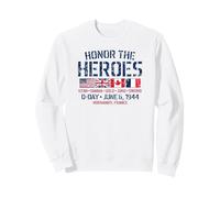D-Day 6 Giugno 1944 Honor The Heroes Distressed Print Felpa