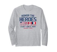 D-Day 6 Giugno 1944 Honor The Heroes USA Regno Unito Canada Francia Maglia a Manica