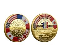 D Day 80th Anniversaryy Coin | La moneta commemorativa | D-Day Landings 80 ° anniversario per la raccolta e display elegante sul comodino