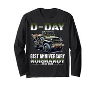 D-Day 81st Anniversary 2025 Normandy D-Day Omaha Beach 1944 Maglia a Manica