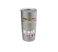 D-Day 82° Anniversario 1944 Paracadutisti Veterano Omaggio Uomini Bicchiere termico in acciaio inox doppia parete