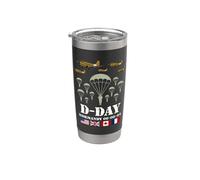 D-Day 82° Anniversario 1944 Paracadutisti Veterano Omaggio Uomini Bicchiere termico in acciaio inox doppia parete