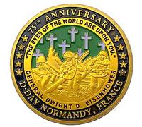 D-Day Normandia 75 ° Anniversario Monete Veterano Challenge Coin WWII Monete Collezione per Francia D-Day 75 ° Anniversario