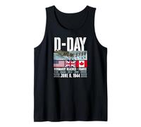 D-Day Normandia Spiagge Francia 6 Giugno 1944 Ricordato per Sempre Canotta