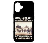D-day Omaha Beach 1944 Normandy D-day 80th Anniversary Custodia per iPhone 16