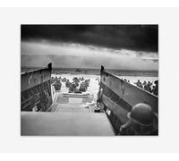 D-Day Omaha Beach Normandy Landing Poster | WWII War Retro Print | World War 2 Poster 20cm x 25cm Unframed