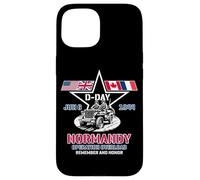 D-Day Star Flags Normandia Operazione Overlord Giugno 6, 1944 Custodia per iPhone 15