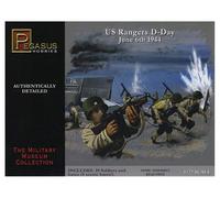 D-Day US Rangers Normandy June 6, 1944 Soldiers Set (39) (Plastic Kit) 1-72 Pega