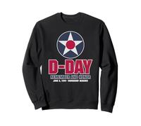 D-Day US Roundel Ricorda e onora le spiagge della Normandia Felpa