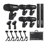 D Debra DK7 Pro - Set di 7 microfoni cablati, per batteristi, con microfono, clip per microfono con opzioni per Kick Drum, Snare, Rack/Floor Toms, Congas e Cymbals