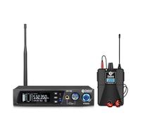 D Debra ER-202 UHF, sistema di monitoraggio wireless a canale, in-ear con trasmettitore e ricevitore per palco, studio di registrazione, musicisti, monitoraggio (1 Bodypack con trasmettitore)
