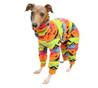 D Doggy Star Maglione a collo alto Italiano in Pile per levriero Whippet (taglia M, Arancione Nordico)