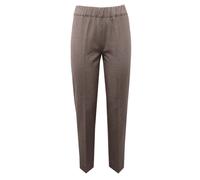 D.Exterior, ,Jeans ,Donna ,Marrone ,S Pantaloni in misto lana con lurex e vita elasticizzata