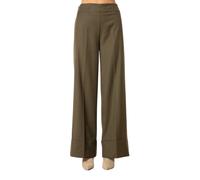 D.Exterior - Pantalone largo risvolto - - Trousers - Donna - Verde - S