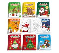 D-FantiX 48 Pack Libri da Colorare di Natale per Bambini, Regali di Natale per Feste, Attività Festive per Ragazzi e Ragazze, Premi Natalizi, Calze, Sacchetti Regalo, Riempitivi per Feste