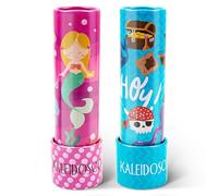 D-FantiX Caleidoscopio classico peltro 2 pezzi caleidoscopio per bambini ragazzi ragazze giocattolo educativo retrò con corpo in metallo, ragazzi ragazze compleanno regalo per bambini (stile 1)