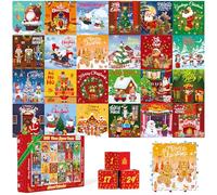 D-FantiX Puzzle Calendario dell'Avvento, puzzle natalizio 24 giorni conto alla rovescia per bambini, ragazzi, ragazze, adolescenti, 1008 pezzi calendario dell'avvento per adulti, regalo di natale