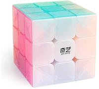 D-FantiX QY TOYS Warrior W 3x3 Speed Cube Jelly 3x3x3 Magic Cube Puzzle Colore pastello trasparente