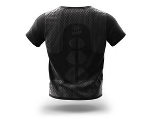 D.FENSTEC Srl T-shirt Fit Therapy nera con tecnologia FIR, tg S-M