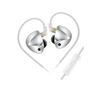 (D-Fi Silver e MIC) Cuffie HiFi con monitor in-ear a 4 livelli KZ D-Fi e interruttore di sintonizzazione