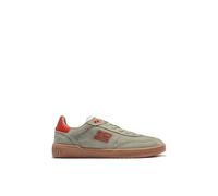 D. Franklin Sneakers Basse da Uomo Rebel Suede Verde Muschio/Rosso - Scarpe Eleganti da Uomo - Moda Casual - Taglia (41) - Modello Rebel Suede