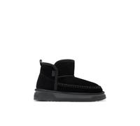D.Franklin Stivali da Donna in Pelle Scamosciata e Fodera Interna Atlas Basic Nera - Stivali per Donna - Moda casuale - Taglia (37)