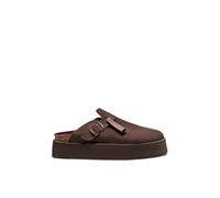 D. Franklin Zoccoli donna con zeppa in marrone cioccolato - Sandali sportivi piatti e comodi per l’estate - Taglia (40)