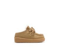 D.Franklin Zoccolo da Donna in Pelle con Fodera in Pelliccia Nordic Clog Marrone Chiaro - Stivali per Donna - Moda casuale - Taglia (38) - Modello nordic