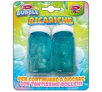 D-fun- 2 Bottiglie Ricarica Sparabolle Bubble Game Refill, Colore Blu, DIP76503