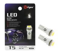 D-Gear 1189181 Lampadina Cruscotti T5 SMD 1 LED 12V Bianco, 2 Pezzi