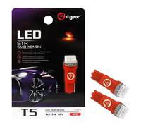 D-Gear 1189183 Lampadina Cruscotti T5 SMD 1 LED 12V Rosso, 2 Pezzi