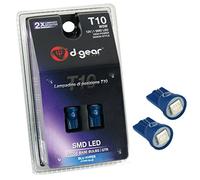 D-Gear 1189185 Lampadina T10 SMD 1 LED 12V Blu, 2 Pezzi