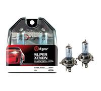 D-Gear 1193350 Lampadine Super H4 60/55W +50%, Bianco, 2 Pezzi
