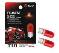 D-Gear 1202481 Lampadina T10 12V 5W, Rosso, 2 Pezzi