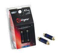 D-Gear 1202490 Lampadina a Siluro a Filamento, 12V, Blu, 2 Pezzi, 10 x 41 mm