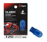 D-Gear 1231215 Lampadina T20 a Filamento Super - T20 4 Contatti, 12V, Bianco