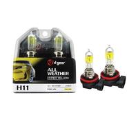 D-Gear 1481383 Lampadine H11 H11 All Weather, 12V, Giallo, Confezioni da 2