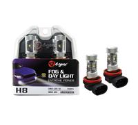 D-GEAR Lamp. H8 Cree FogLight 12V 6500K Bia 2pz