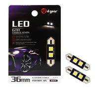 D-GEAR Lamp.siluro 10x36mm Canbus 2LED 12V bia2