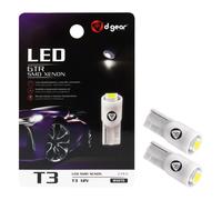 D-GEAR Lamp.T3 W2x4.6d SMD 1 LED 12V bianco 2pz