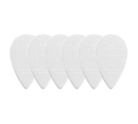 D-Grip Plettro - Janicek Nylonpicks - Forma Balcanica - per strumenti etno-folk Mandolino, Bouzouki, Balalaika - 0,70 mm Bianco - Confezione da 6 - con superficie strutturata antiscivolo